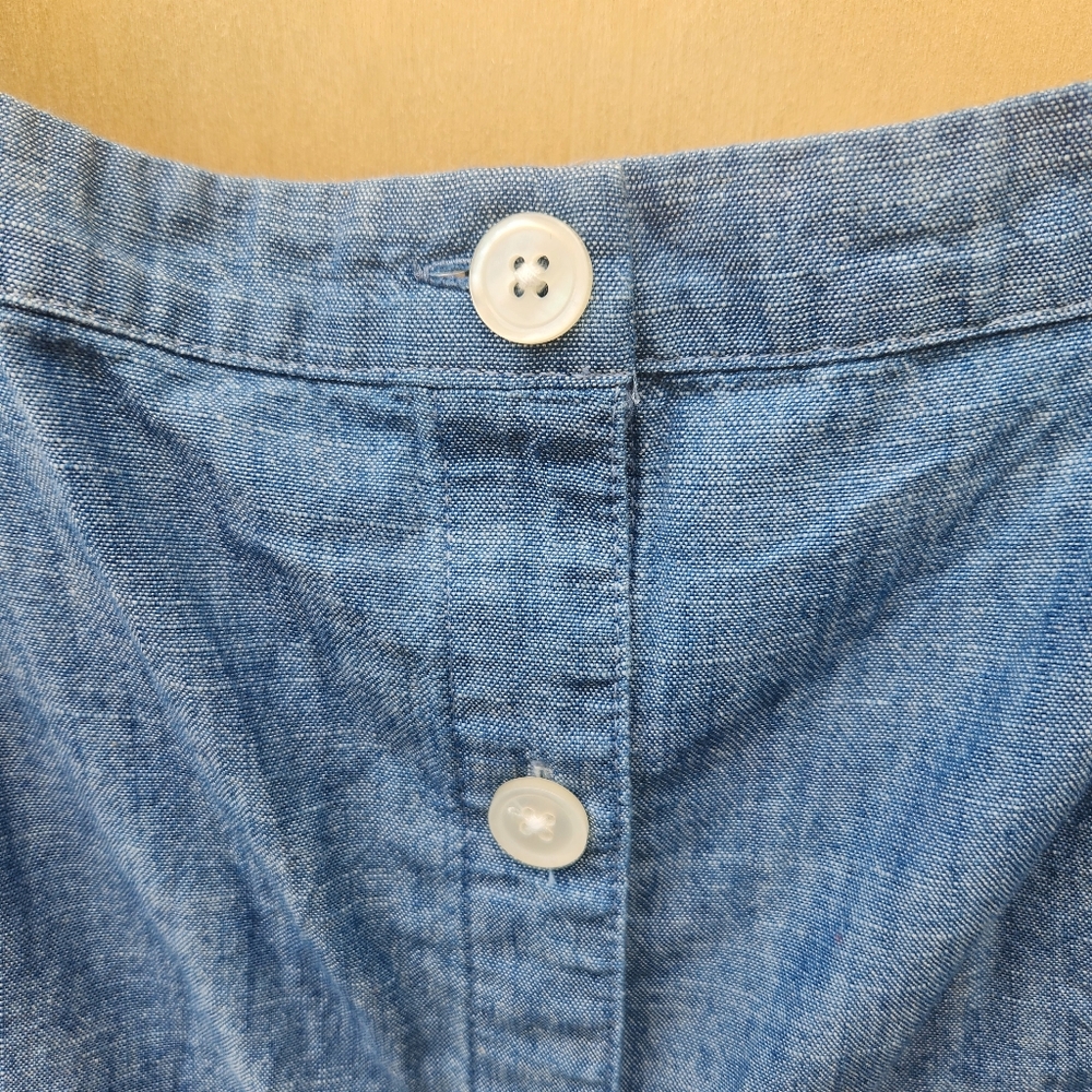 NWT J Crew Factory Chambray Button Front Dress - Size 12 - Picture 5 of 12